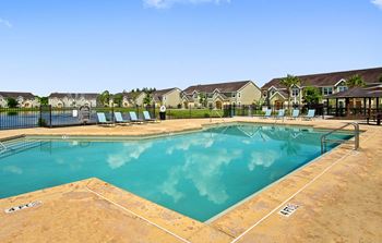 Swimming pool with lounge area